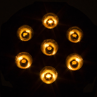 Luz LED PAR Profesional 7x18W RGBWAUV 6en1 DMX512 para Escenario con Atenuación Lineal