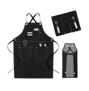 Tablier en toile imperméable pour personnel de bar commercial, avec logo personnalisé, léger, gilet de travail pour barman, matériel de haute qualité, tablier de salon de coiffure - Product Image 4