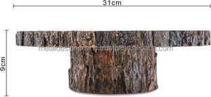 Présentoir rond en bois de 8/12 pouces, pour gâteaux et desserts, support pour centre de Table, présentoir à écorce d'arbre - Product Image 4
