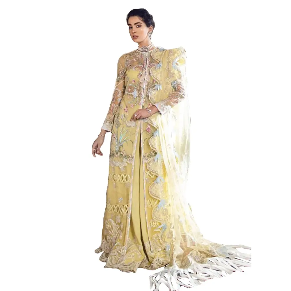 Свадебная одежда, вышивка, тяжелая Пакистанская коллекция сальвар камиз