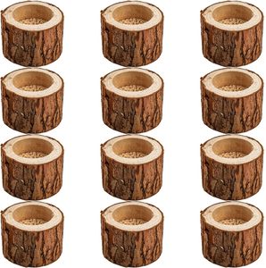 Wooden <b>TeaLight</b> Candle Holders, Personalized Wood Votive <b>Tealight</b> Holders, Vintage Pillar Candle Stands Bulk for Home Wedding - Product Image 4