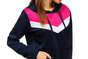 Women's Custom Multi-Panel Hooded <b>Jumpers</b> Winter Daily Wear Fashion Sweater with Front Logo Overhead Type - Product Image 6