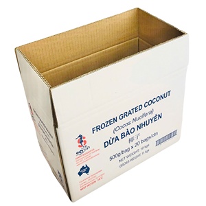 Custom Logo Folding Corrugated Paper Box Recycled <b>Materials</b> Finely Shredded Coconut Rectangle Slotted Air Sea Express Shipping - Product Image 4