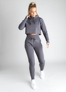 Conjunto Deportivo de Dos Piezas para Mujer, Diseño Personalizado OEM ODM, Color Sólido, Sudadera con Capucha y Pantalones Jogger de Felpa Francesa, Alta Calidad - Product Image 2