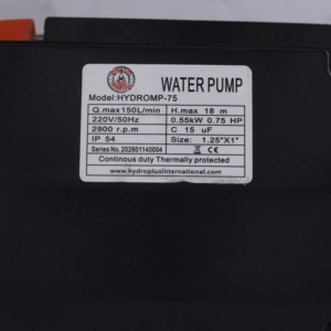 Hydroplus 0.75HP Stainless Steel Horizontal Pressure Booster Pump 150L Min Flow 18M Head 220V Reliable Home And Commercial Use - Product Image 2