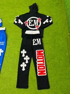 Conjunto Deportivo de Invierno Transpirable y Grueso para Hombre, Ropa para Correr, con Logotipo Personalizado, Parches y Estilo Casual - Product Image 3