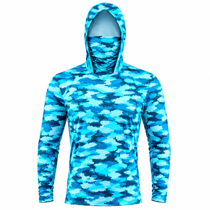 Camisa de Pesca con Capucha Personalizada para Hombre - Spandex/Poliéster UPF 50, Impresión por Transferencia de Calor, Manga Larga, Rendimiento en Exteriores, Servicio OEM - Product Image 5