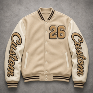 Veste varsity pour homme en strass, style luxe, vente en gros pour les détaillants de mode américains, personnalisation possible. - Product Image 3