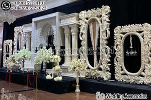 Increíble evento de boda hindú, decoración de escenario, asombrosa Recepción de boda india, escenario de boda, decoración de escenario de estilo indio del Sur - Product Image 5