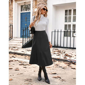 Faldas de Piel Sintética para Mujer 2026, Falda de Cintura Alta con Corte en A, Falda Midi Otoño Invierno, Más Vendida - Product Image 6