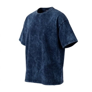 Camisetas Oversize Vintage Lavadas para Hombre Primavera Verano, Personaliza tu Propio Logotipo, 100% Algodón, Camiseta de Algodón Grueso con Lavado Ácido - Product Image 2