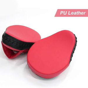 Pu Leather Boxing Focus Mitts Red Curved Design Training <b>Pad</b> for Kickboxing MMA Punching <b>Practice</b> All Seasons Use Focus <b>Pads</b> - Product Image 1