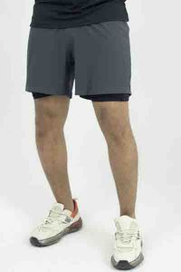 Athletic Men's Custom 2 in 1 <b>Shorts</b> Double Layer <b>Running</b> Workout <b>Shorts</b> <b>With</b> Inner Compression <b>Liner</b> Elastic Waist & Side Pocket - Product Image 1