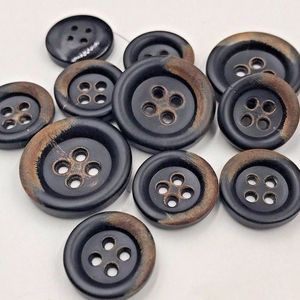 Wholesale High Quality 4-hole Resin Buttons 12.5mm Real Buffalo Horn Button for <b>Coats</b> Jeans Workwear Outdoor Apparel - Product Image 2