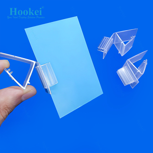 Soportes de señal de base adhesiva Fábrica al por mayor Supergrip Plástico transparente PVC Publicidad Etiqueta de precio Soportes de señal de marketing - Product Image 1