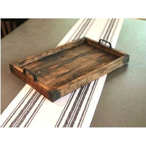 Plateau de service en bois moderne de haute qualité, écologique, pour collations, thé, boissons, petit-déjeuner, vaisselle de cuisine, style tribal, qualité commerciale - Product Image 1