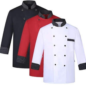 Chaquetas de Chef a Rayas con Doble Botonadura, Transpirables, de Alta Calidad, Uniformes de Chef para Restaurante, Personalizables - Product Image 1