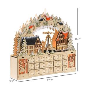 Christmas Advent Calendar with Christmas Lights for Holiday Decorations - Product Image 4