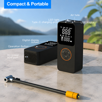 12V Portable Car Tire Inflator Digital Pressure Gauge 150PSI Emergency LED Light Air Pump for Car Motorcycle Bicycle Ball