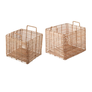 Cesta de Picnic Elegante de Bambú y Ratán, Organizador de Almacenamiento de Fibra Natural Hecho a Mano, con Logotipo Personalizado, Ecológico y Rústico - Product Image 1