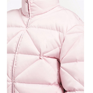 Chaqueta Corta Acolchada para Mujer, Chaqueta Corta con Cierre, Ecológica, Resistente al Viento y Transpirable para Invierno - Product Image 3