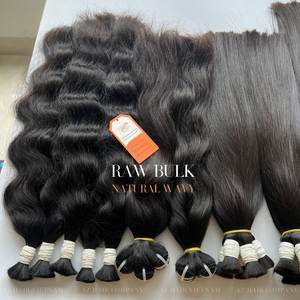 Hot <b>Sale</b> Unprocessed Bulk Double Drawn Weft Natural Wave Remy Hair Extensions Vietnamese Raw Hair Bundle Vendors - Product Image 2