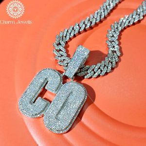 Charm Jewells <b>King</b> <b>Crown</b> Ball Shape Pendant 925 Silver 22K Gold Plated Bezel Set Brilliant Cut Moissanite IGI Certified Hiphop - Product Image 1
