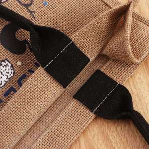 Sac fourre-tout en jute pour les courses en extérieur, matériau en fibre naturelle, léger, construction durable, deux poignées ouvertes robustes - Product Image 2
