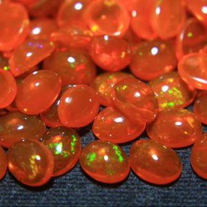 AAA Grade Natural Orange <b>Fire</b> Opal Gemstone Oval Cut October Birthstone for Jewelry Making Available in All Sizes - Product Image 1