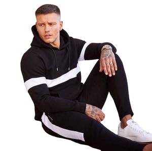 Survêtement en molleton pour hommes, tenue unisexe de Jogging à fermeture éclair, Logo personnalisé, vente en gros - Product Image 1