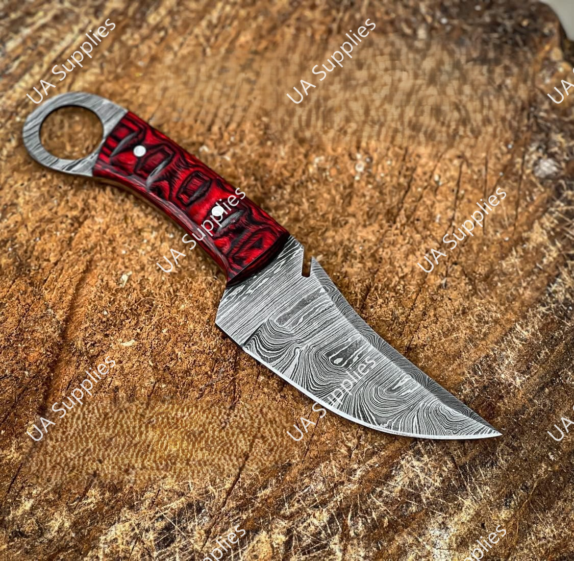 Acier de Damas et Bois Rouge