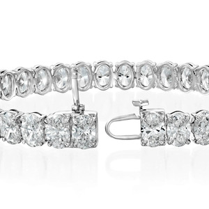 Emerald Cut Lab Created Diamond Tennis Bracelet 925 Sterling Silver Link Chain Certified Fine Jewelry Premium <b>Gift</b> For Women - Product Image 4