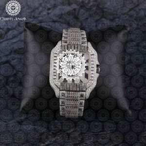 Reloj de Lujo para Hombre Charm Jewels, de Acero Inoxidable, 40 mm, Analógico, Mecánico, con Fecha, Esfera de Zafiro, Incrustaciones de Diamantes, Botón de Presión Oculto - Product Image 1