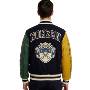 High Quality ODM OEM Customized Wool Varsity <b>Jacket</b> <b>For</b> <b>Men</b> Chenille Patchwork Custom Embroidered <b>Baseball</b> <b>Jacket</b> - Product Image 3