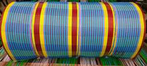 Eco Friendly Recycled Woven <b>Fabric</b> Roll Striped Pattern Durable Material for Shopping Bags Tote Carry Textile Use - Product Image 3