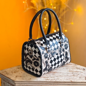 2026 New Top Selling Genuine Leather Woman Shoulder Crossbody <b>Bag</b> Floral Embossed Checkered Design Female Messenger <b>Bag</b> - Product Image 3