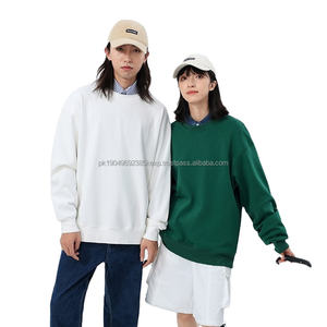 French Terry Street wear Heavyweight 500g Sudadera con capucha gruesa Logotipo personalizado en blanco Cuello redondo Sudadera y sudaderas con capucha unisex - Product Image 1