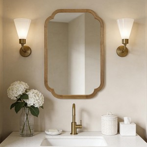 Acacia Wood Wall <b>Mirror</b> Wholesale - Rustic Brown Wooden <b>Mirror</b> - Product Image 3