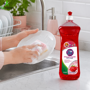 Liquide vaisselle concentré |   Dégraissant Cuisine Moussant Intense Parfum Fraise pour Vaisselle, Ustensiles et Batteries de Cuisine Usage Quotidien 500ml - Product Image 2