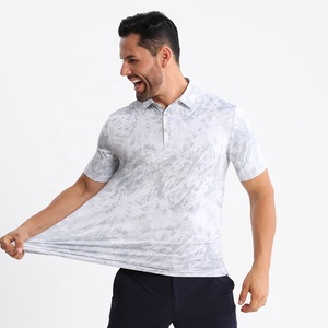 Chemises de golf et de tennis pour hommes à manches courtes avec logo personnalisé, été, 87,3% polyester, 12,7% élasthanne, tissu respirant et doux, imprimées - Product Image 5