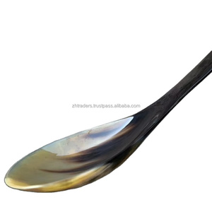 Cucharas de Cuerno de Vaca Hechas a Mano, Pulimentadas, Ecológicas y de Alta Calidad, Vajilla de Cuerno de Búfalo Natural para Eventos, Hoteles y Uso en la Cocina - Product Image 1