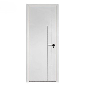 Porte intérieure moderne en MDF à grain de bois, insonorisée et résistante à l'humidité, style européen, sur mesure, avec cadre, pour écoles et hôpitaux - Product Image 2