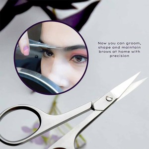 Ciseaux à cuticules en acier inoxydable avec logo personnalisé, lame courbée, petits ciseaux à manucure et à sourcils pour femmes - Product Image 4