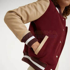 Chaquetas Letterman al Mejor Precio para Mujer, Chaqueta Letterman de Alta Calidad de Algodón y Lana con Mangas Largas para Mujer - Product Image 2