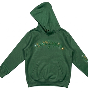 Sweat-shirt à capuche RARE ANGEL en strass pour homme, coupe oversize, en coton noir, style décontracté d'hiver, imperméable, écologique, 360g - Product Image 5