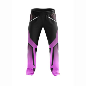 LAMA INDUSTRIES Pantalon de survêtement décontracté pour homme, taille élastique, dégradé noir, imprimé par sublimation croisé, séchage rapide, léger - Product Image 1