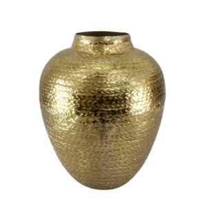 Vase à fleurs marbré en aluminium laiton et or, Pot de fleurs de Style américain pour salon et dessus de Table, grand et fait à la main - Product Image 1