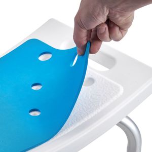 Sedia da doccia portatile regolabile in altezza con barra di supporto e superficie antiscivolo - Product Image 5