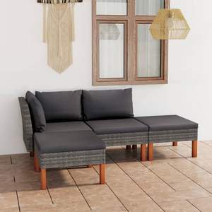 Ensemble de salon de jardin gris anthracite - Product Image 1