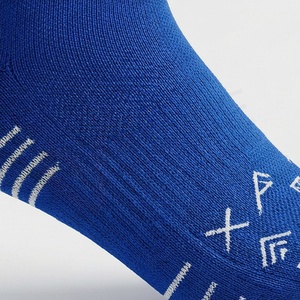 Chaussettes pour hommes, bleues, à motif géométrique, tricotées en jacquard, respirantes, style sport, pour l'été - Product Image 5